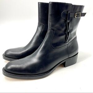 NY Transit black leather ankle booties 9
